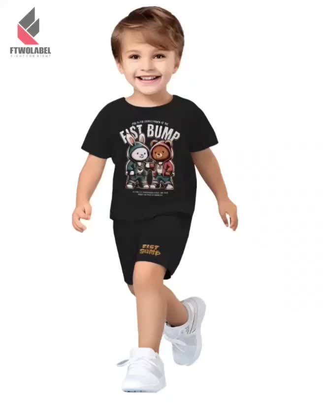 Baju setelan Anak Laki Laki Paket 4pcs Motif Garfield Fist Bump Slam Dunks Tom And Jerry Celana Fashion