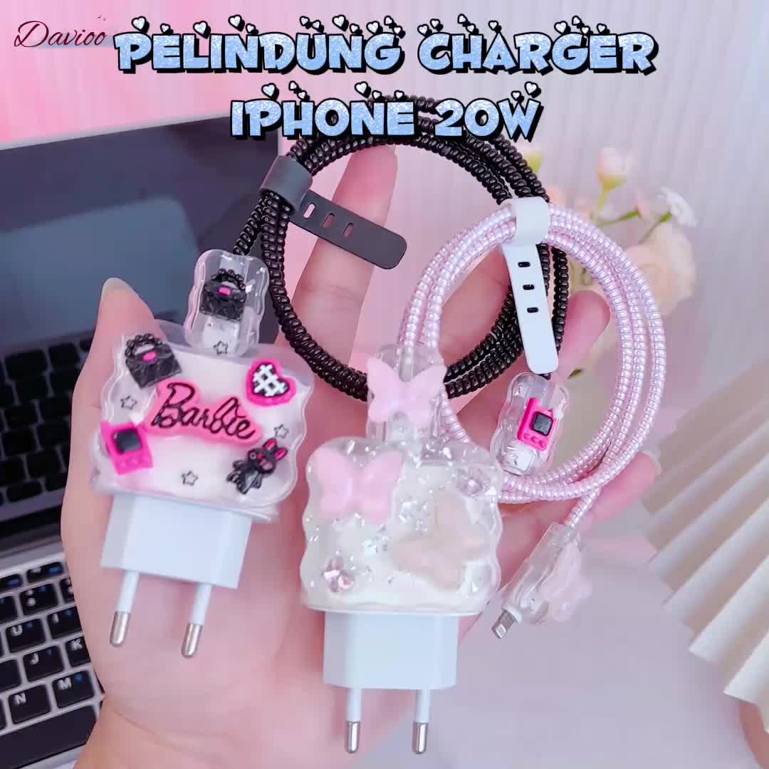 Pelindung Charger For iPhone 20W 1 Set 5 Item Pelindung Kepala Charger & Kabel Untuk Charger Original For iPhone 20W