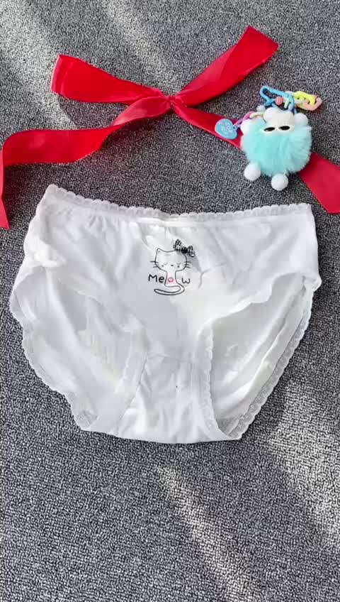YEPPEO~CD1588 CELANA DALAM WANITA SEGITIGA MOTIF CAT HITAM PUTIH CELANA DALAM WANITA DEWASA REALPICT Katun Lembut Spandex Waist Boxer Korset