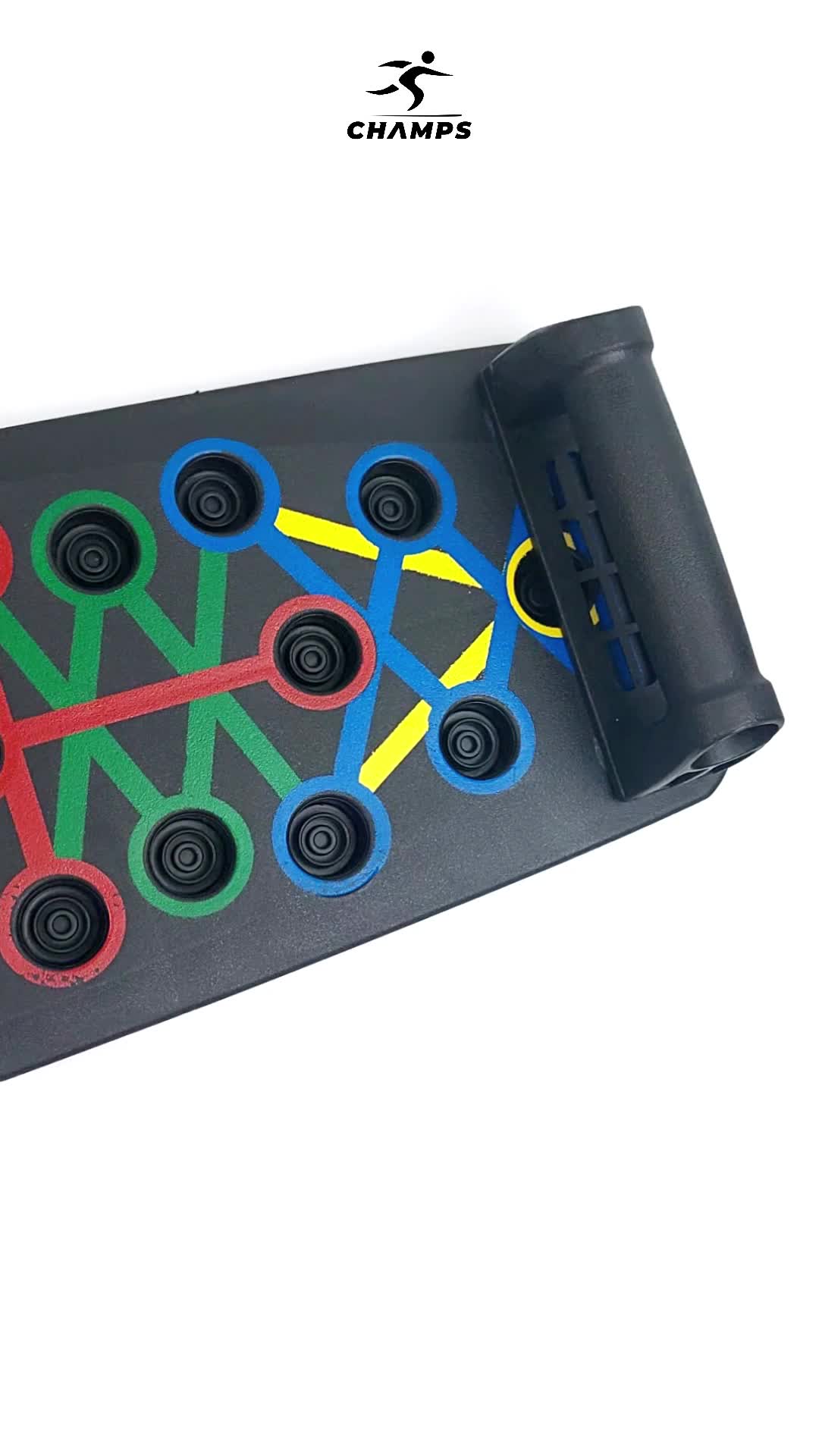 CHAMPS CH-PB Push Up Board Stand Foldable | Alat Bantu Olahraga Fitness Bar | Papan Pushup | Support Training | Portable | Hand Gripper | Press Up Handles | Tangan Outdoor Otot