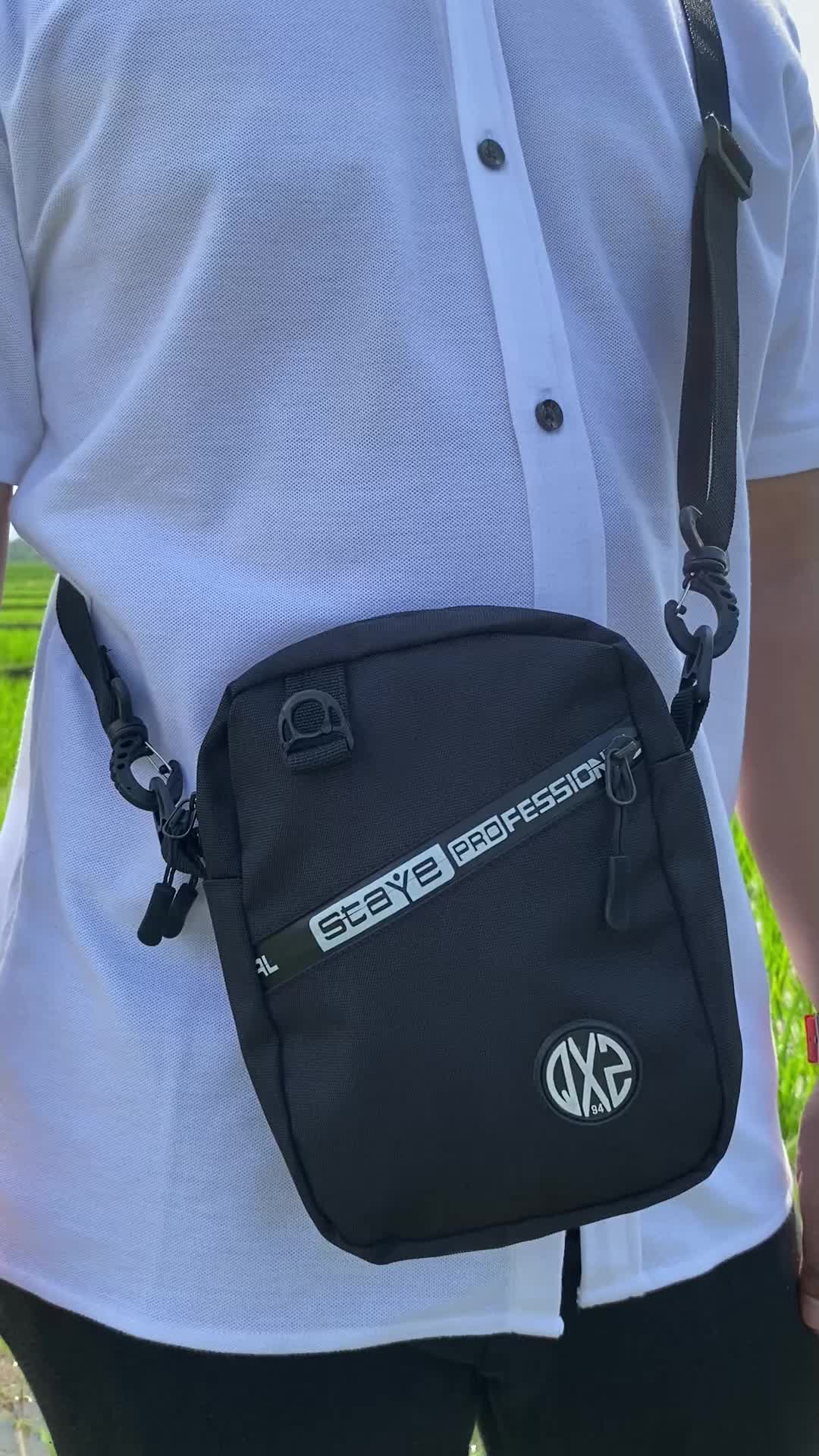 QXZ94 Tas Selempang Slingbag Pria Wanita Import Original Effort Distro Berkualitas Premium Hitam Cowok Cewek Qmb03 Waistbag