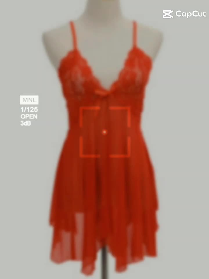 baju tidur gaun malam wanita brokat renda bonus G string