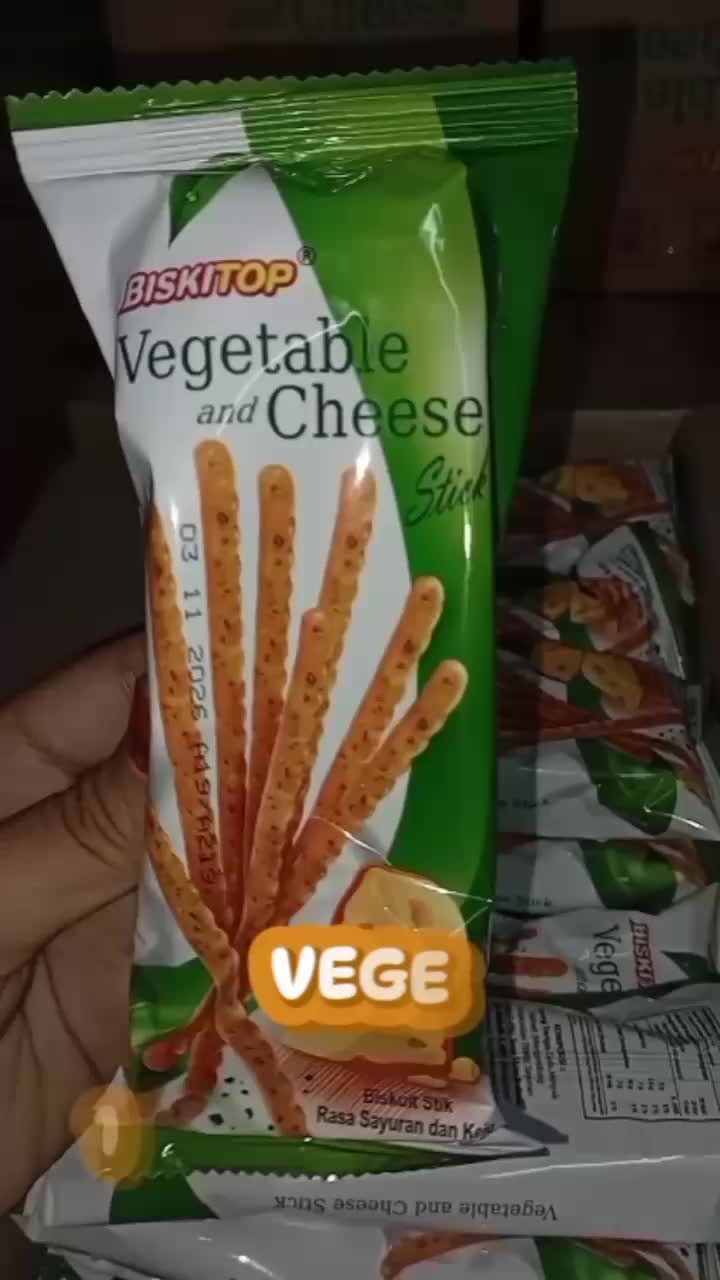 BISKITOP - Vegetable and Cheese || Zyluc Chocolate || Biskuit Stik Snack Cemilan Murah Enak ||