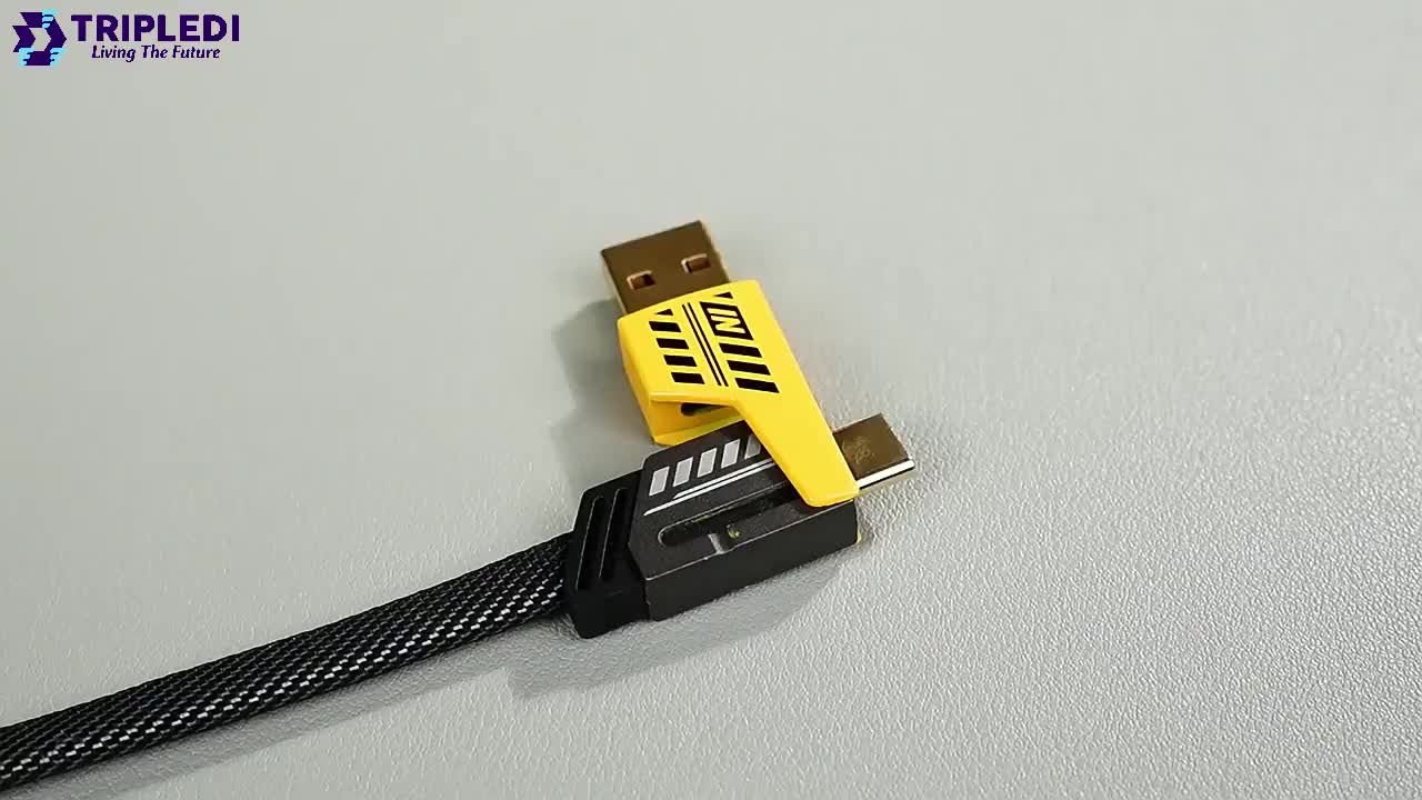 TRIPLEDI Cable Data 4 in 1 TD6106 Lightning Type C Multiple Device Kabel Charger PD 27W Fast Charging 65W Magnetic Mecha
