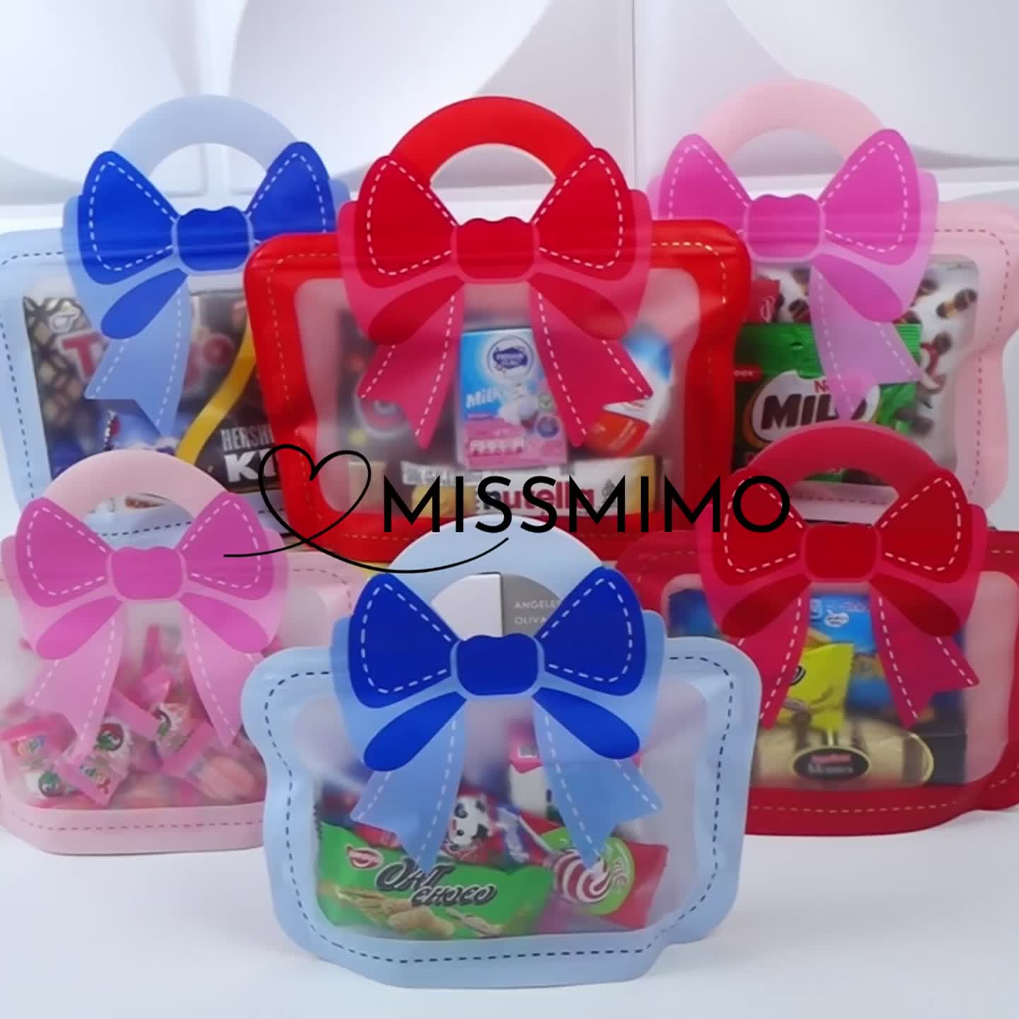 Plastik Ziplock Bow Pita Goodie Bag Hamper Birthday Packaging Ulang Tahun Standing Pouch Snack