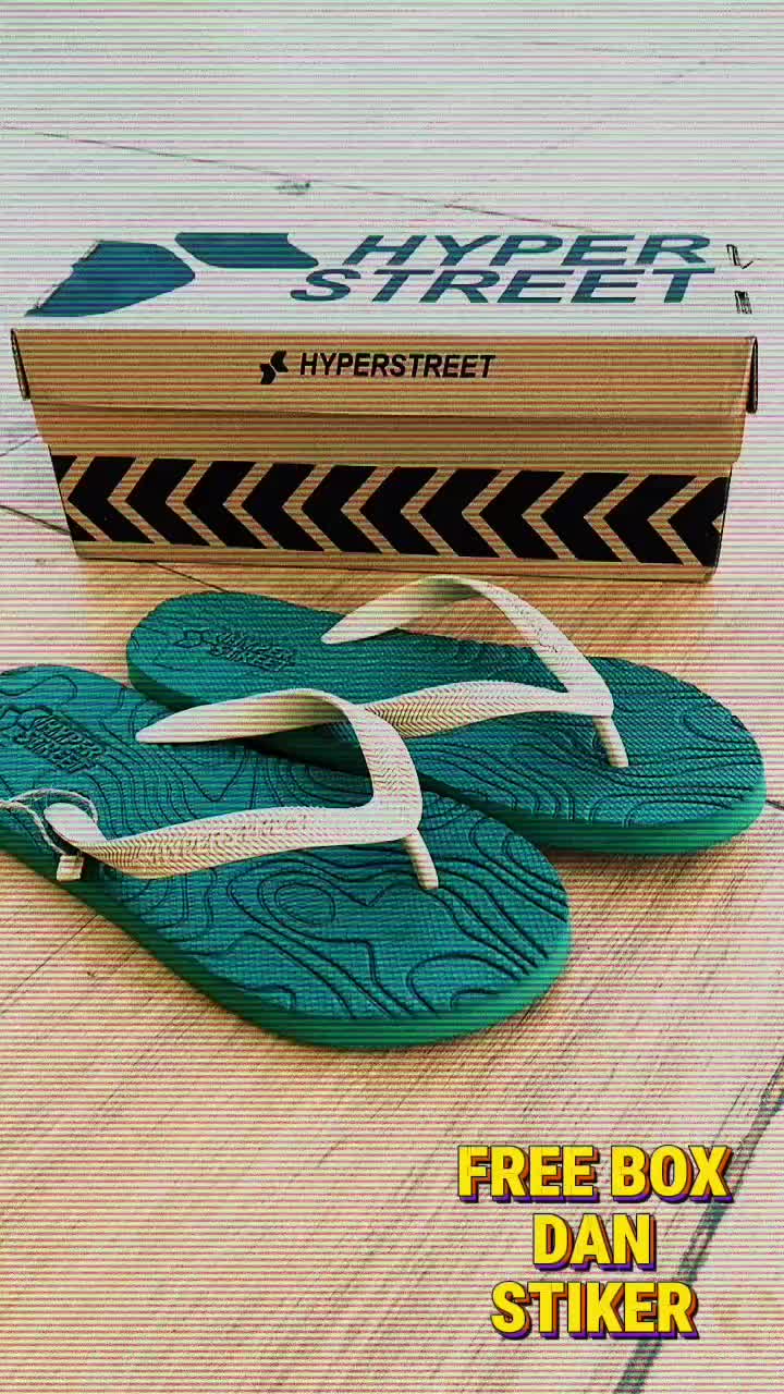 Sandal Jepit Pria Original Hyperstreet WEIKAPU Motif Ukuran 39-43 Karet Sendal