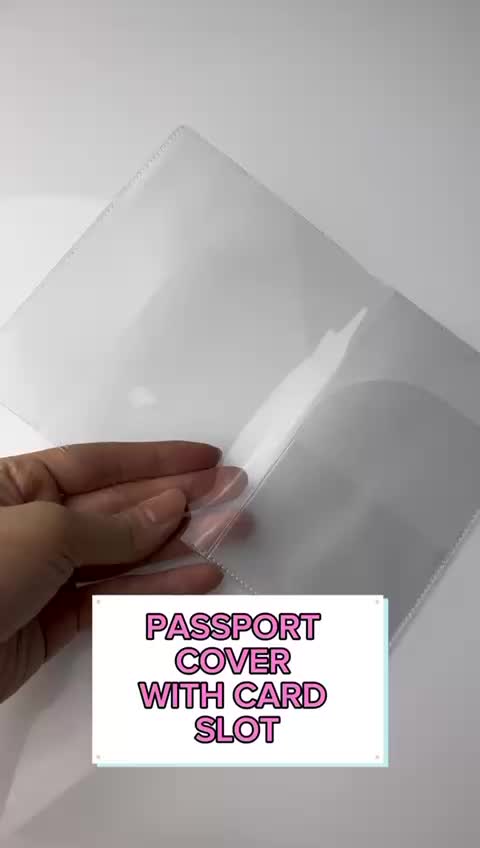 USAGI OFFICIAL - Passport Cover with Card Slot / Sampul Plastik Pelindung Passport Waterproof Dengan Slot Kartu / Sampul Passport Transparan Bahan Plastik Tebal