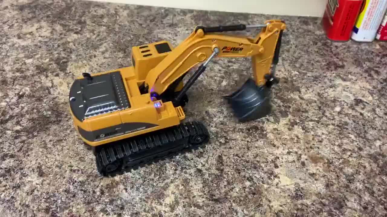 Excavator Remote Control Channel 1:24 RC Excavator Penggali/RC Crawler Kendaraan Teknik Baterai Mobil Toys