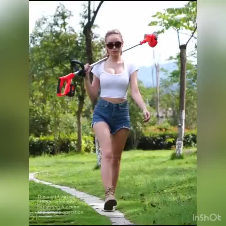 REAIM 188VF/288VF 120Menit Mesin Pemotong Rumput Tanpa Kabel Listrik Peralatan Potong Lengkap Rumput Baterai