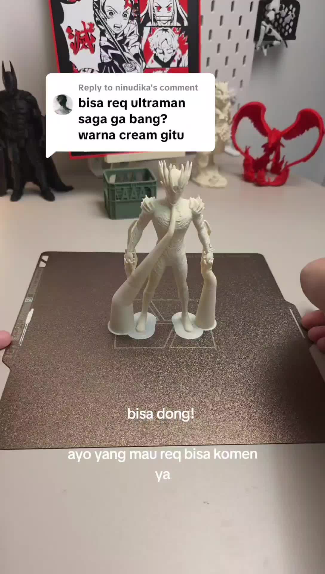 Dric3D 3D Ultraman Saga Figurin Koleksi Pajangan Meja Rak Kamar Hadiah