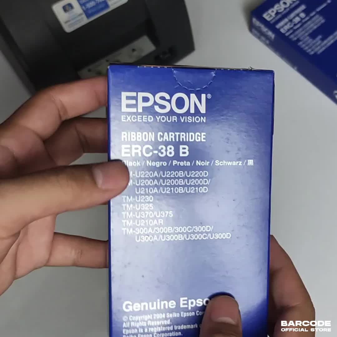 Cartridge Pita Ribbon Printer Epson TM-U220 - ERC 38 B - Black / Hitam