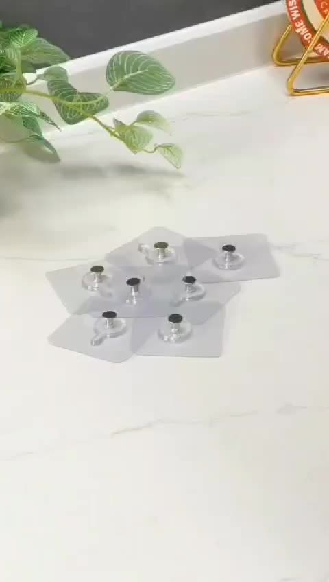 (20pcs) gantungan hook magic paku baut / mur perekat tempel tanpa bor gantungan jam dinding dan bingkai