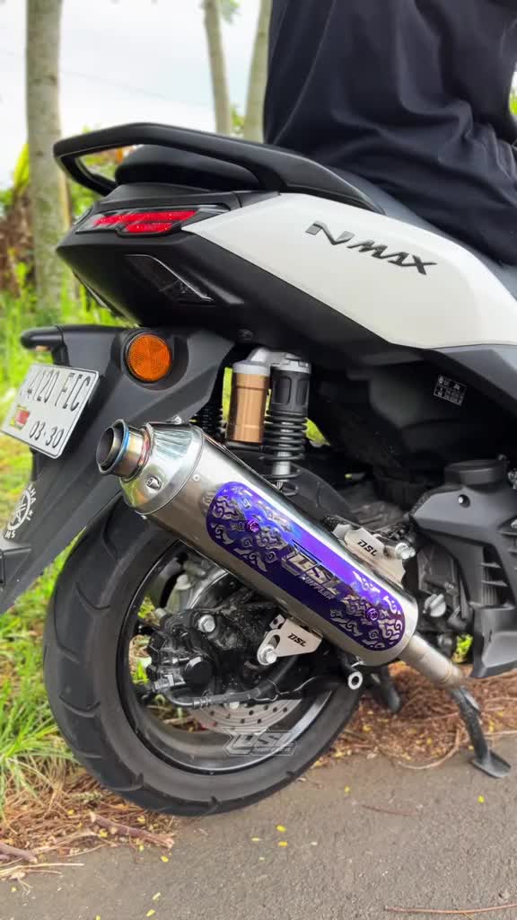 DSL Muffler - Knalpot Standar Racing Moonlight 38mm Tameng Ungu dan Titan Original DSL MUFFLER full set leheran silincer untuk motor Vario Nmax Aerox PCX Beat Scoopy Mio Lexi new karbu sporty