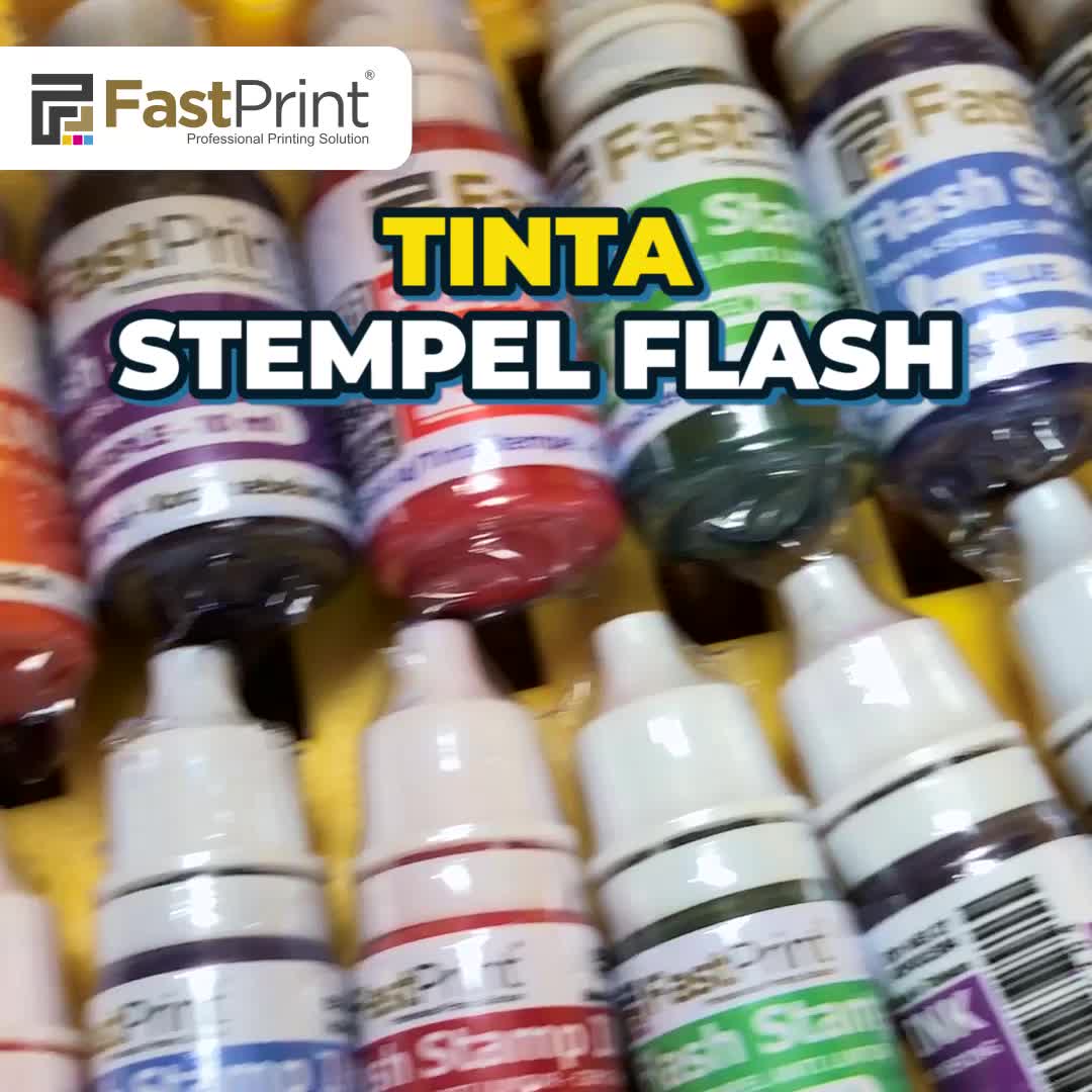 Tinta Stempel Flash Fast Print Warna Ungu (Purple Ink) 10ml