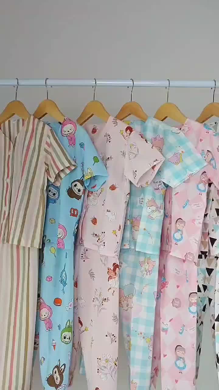 COTTON LOOKBOOK - PIYAMA ANAK PEREMPUAN 4-6 TAHUN KATUN / MOTIF RABBIT / BEAR BERUANG /BALLET / BUNNY / UNICORN PRINCESS KUCING CAT KITTY PINK / SIZE M