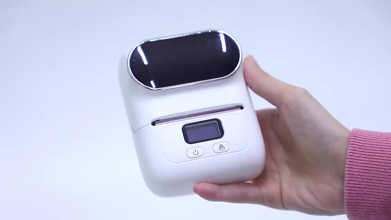 AIMO M110 Commercial Pembuat Label Portable Bluetooth Hang Tag Barcode Thermal Printer Label Inkless Tanpa Tinta Adjustable 20-50 mm