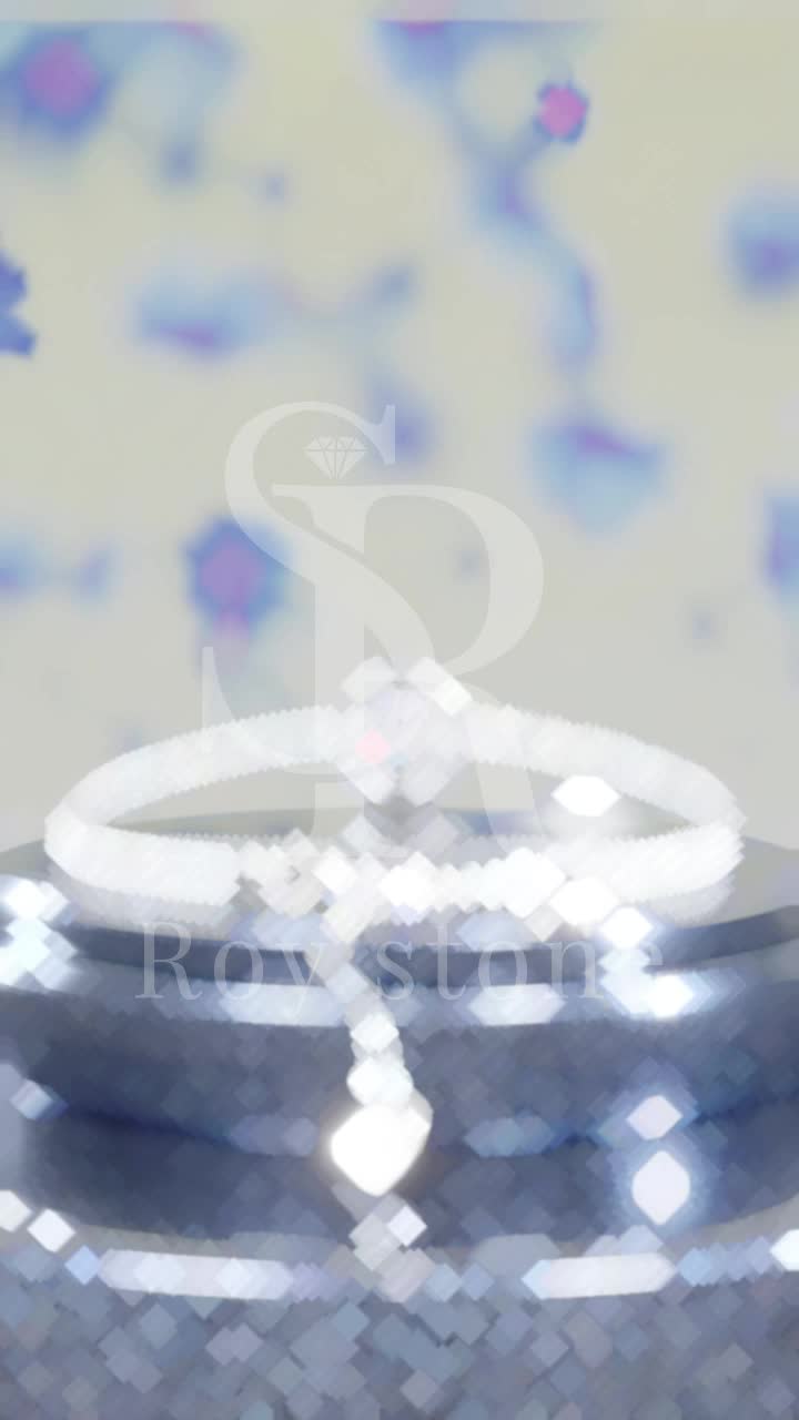 RoyStone - Gelang Fleur Bracelet Wanita Perhiasan Moissanite Sertifikat GRA Original Lapis Emas 18K