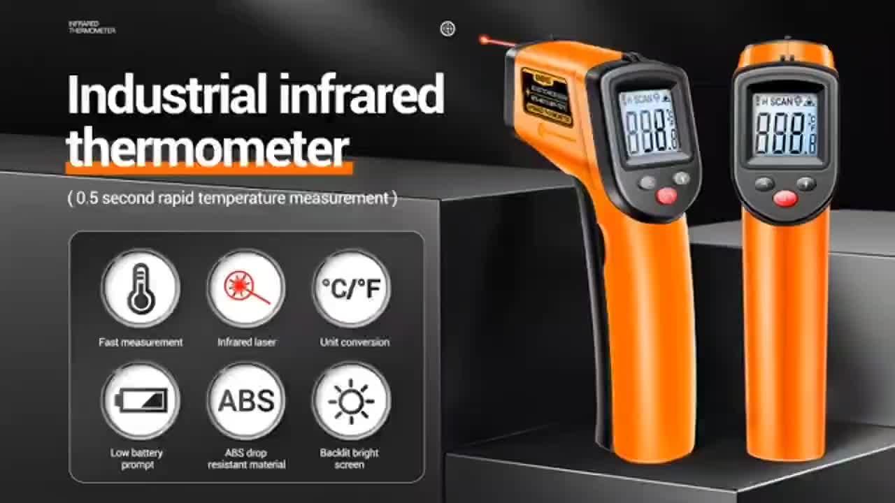 COD Taffware Thermogun Thermometer Digital Suhu ruangan tembak Laser Infrared NonContact GM320
