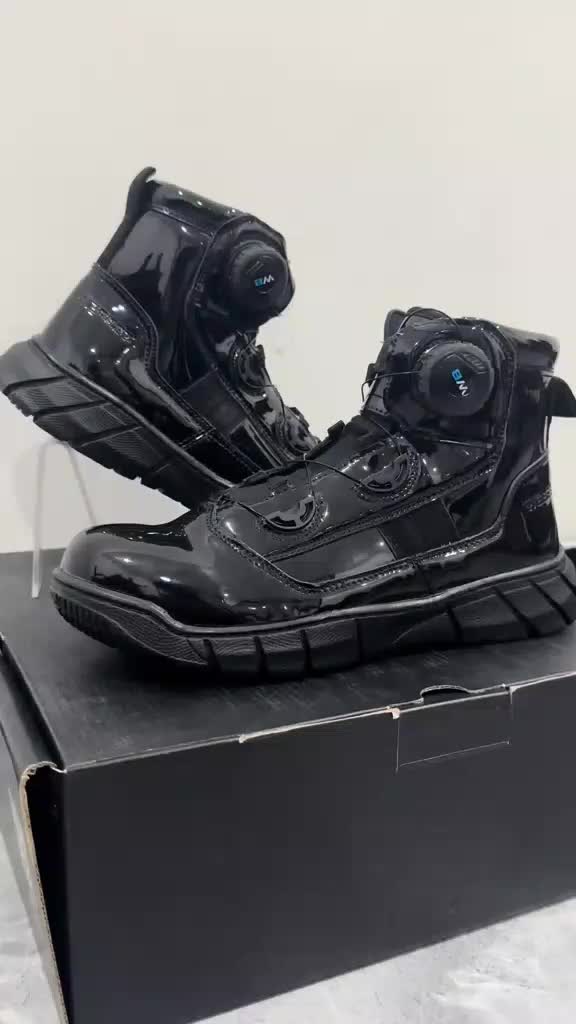Sepatu PDH Midtrack Webest Kilap Tali Putar Samping Kulit Sapi Asli - Ukuran 39-45