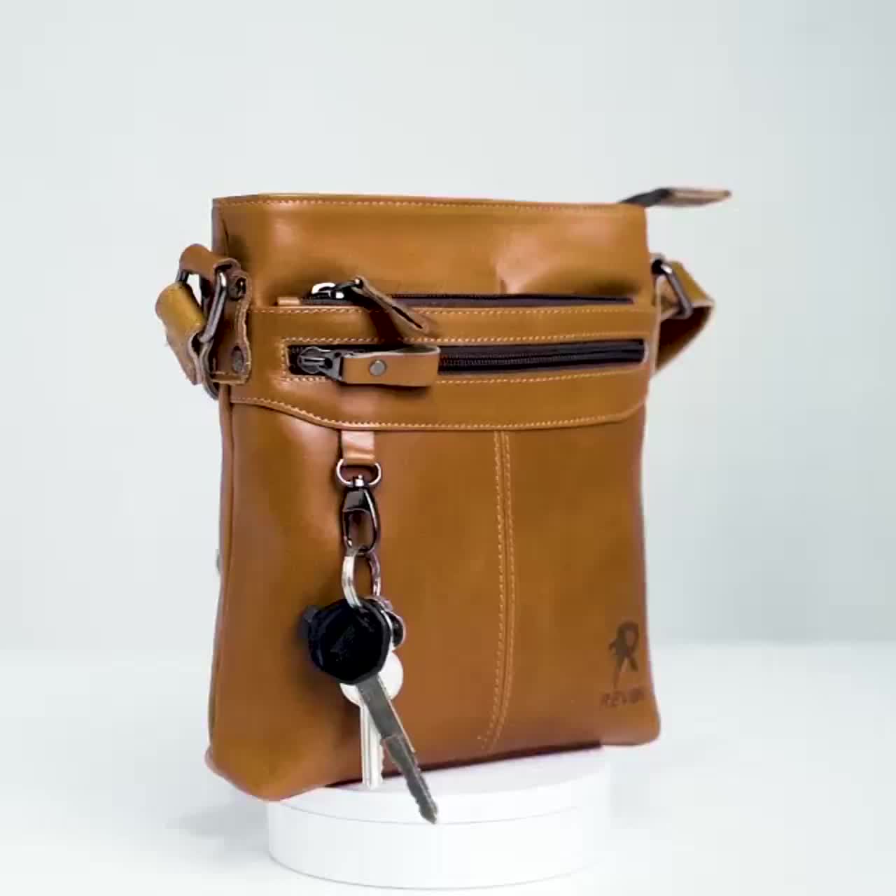 Tas Selempang Bahu Pria Slingbag Kulit Anti Air Kulit Sapi Asli COD