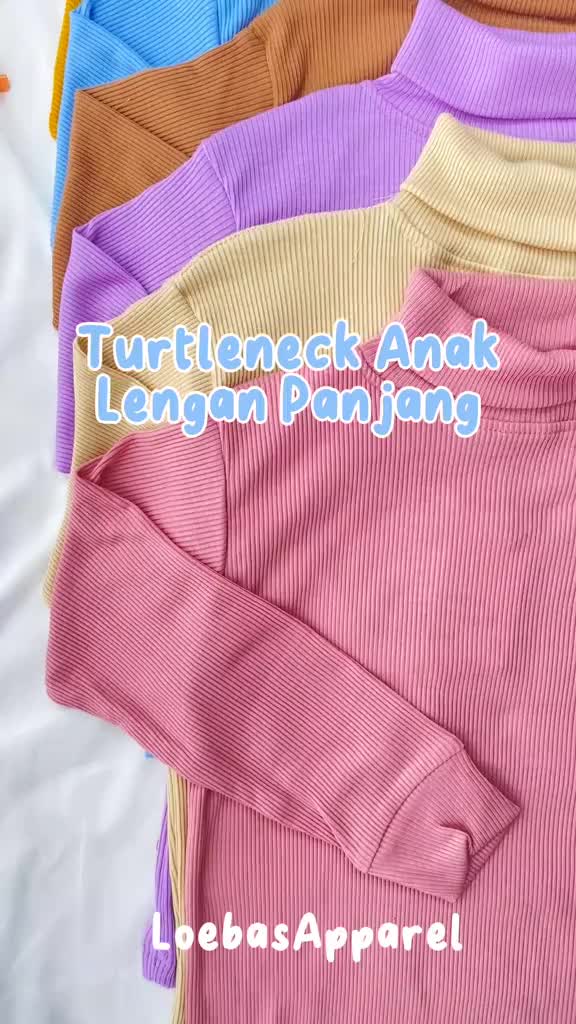 Sweater Rajut Turtleneck Anak Model Korea Kaos Polos Lengan Panjang Premium Quality - Fashion