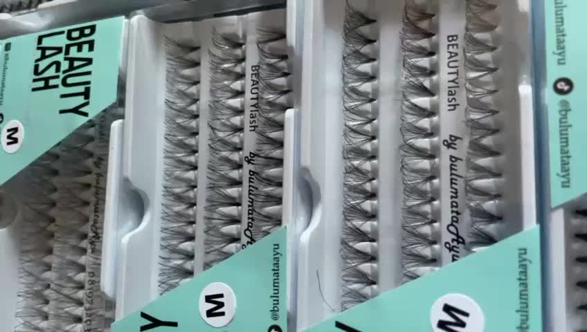 BULUMATAAYU KF 24 Eyelash Extension Tanpa Knot bulu mata lentik Lem Waterproof
