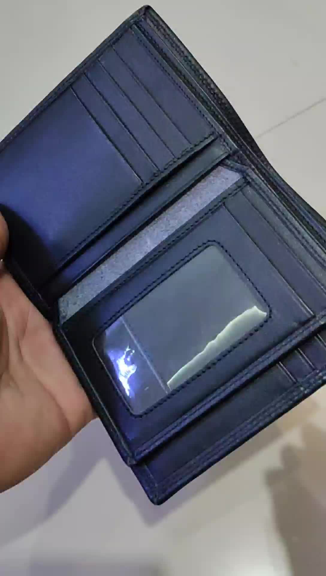 Dompet pria 3/4 kulit sapi asli full kulit tanpa kain furing Uang Kartu