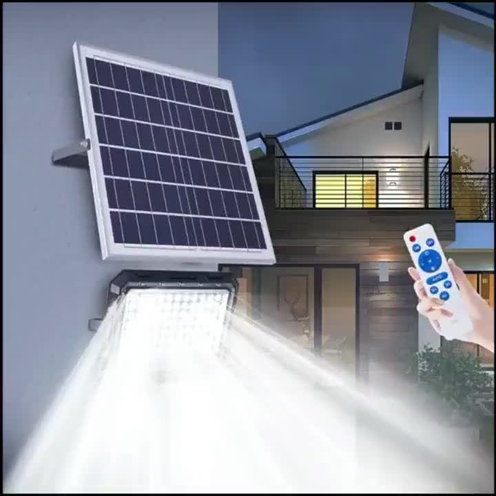Lampu tenaga surya 2000W Anti air hujan 0 biaya listrik Sensor cahaya Dengan lampu peringatan luar ruangan Kolam Jalan Halaman Kolam ikan lampu tenaga surya otomatis outdoor lampu solar tenaga surya  matahari lampu tenaga surya outdoor lampu emergency