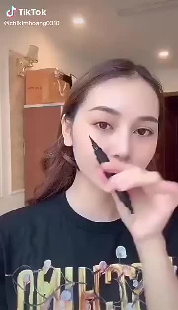 Stamp Wing Eyeliner Dua Sisi Seal Pencil Liquid Eye Liner Black Wing Double Head Tahan Lama Waterproof SV003