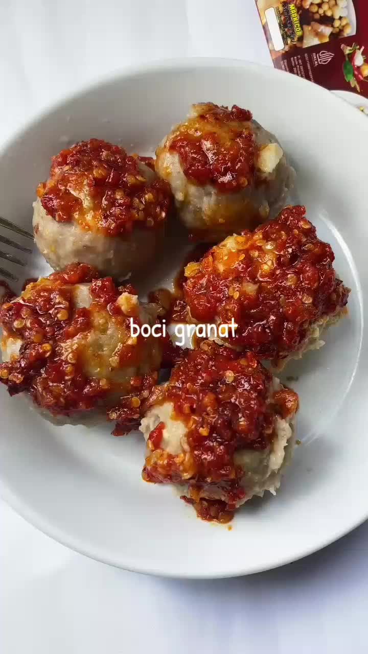 Bakso keju lumer moncrot ,bakso cincang sambel pedas by boci granat