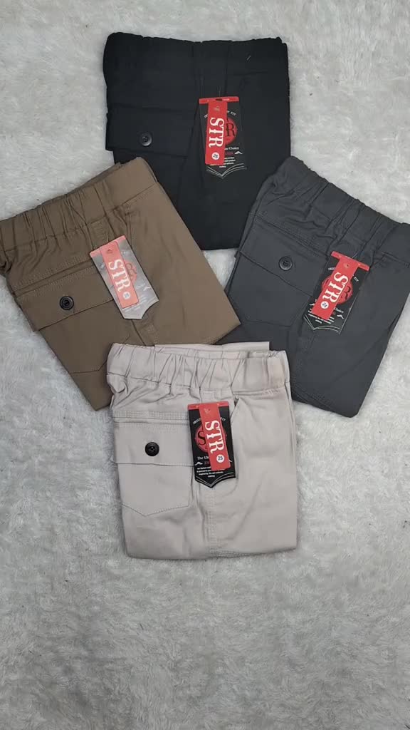 Celana Cargo Anak Laki-laki USIA 8 - 15 TAHUN Bahan Melar Katun Twill Premium Fashion