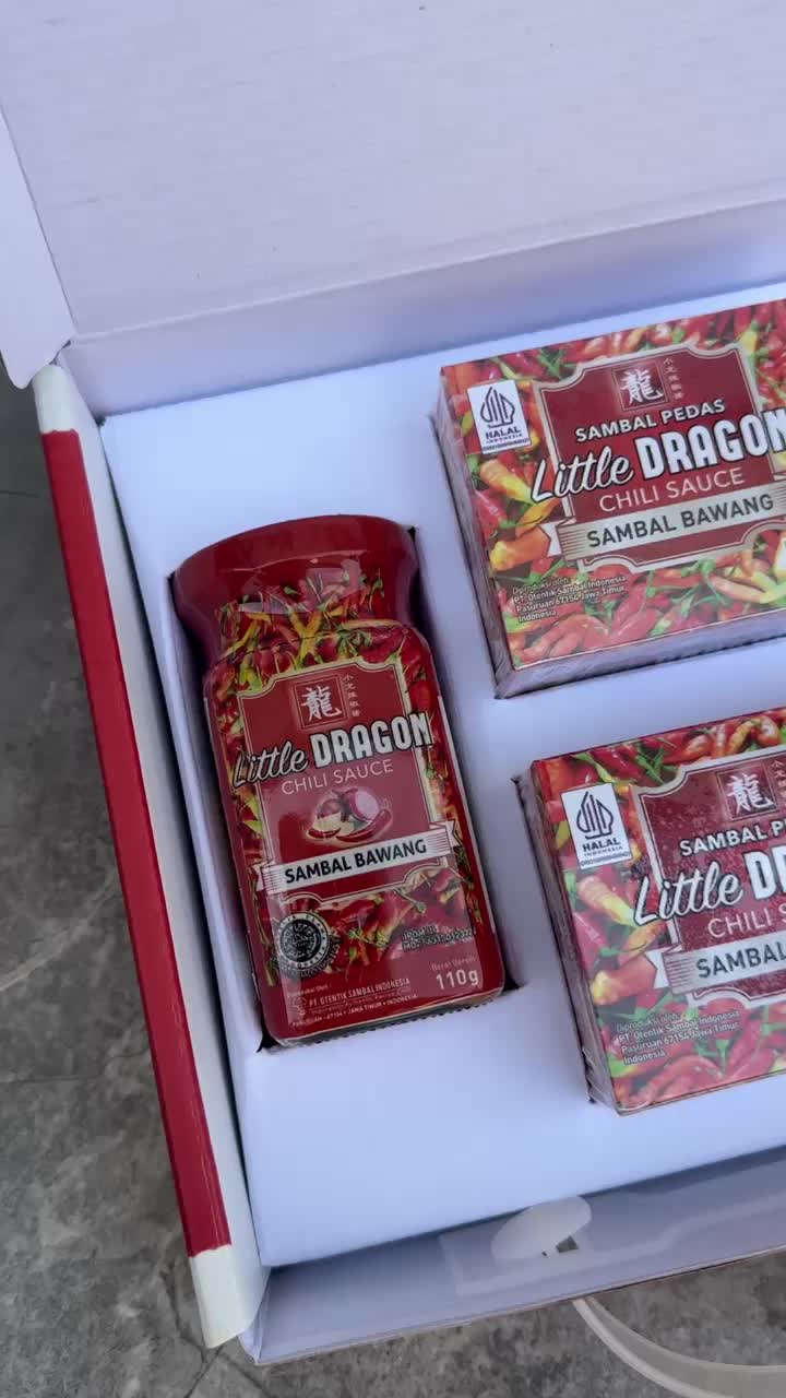 Little Dragon Chili Gift Bag 2 Botol & 2 Box Bawang