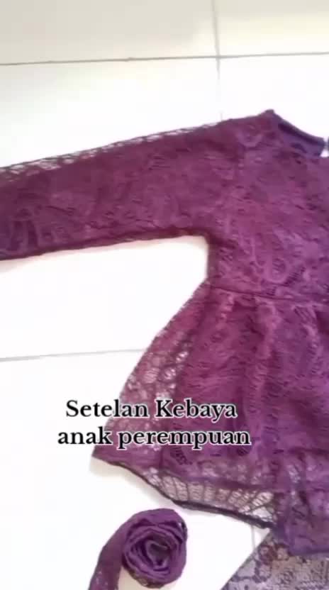 Setelan Kebaya Anak Brukat Dengan Rok Span Songket Usia 3-12 Tahun Fashion Perempuan