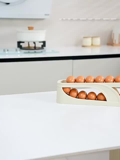[GARANSI PATAH] ANGOLA Tempat Penyimpanan Telur Tingkat Minimalis E12 Rak Penyimpanan Telur Otomatis Isi 15 / Egg Storage Organizer