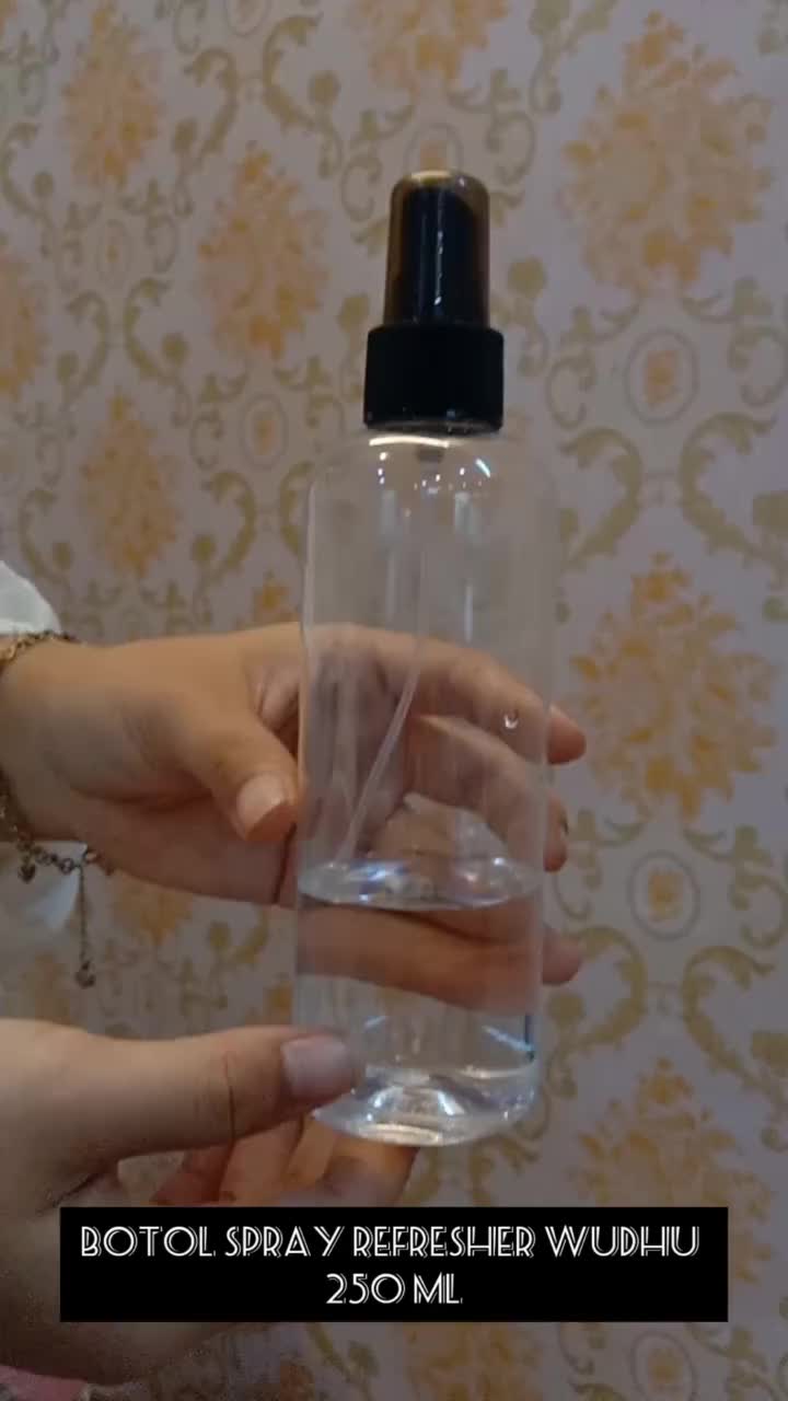 Botol Spray Kosong 250ml dan 100ml Polos Botol Wudhu Perlengkapan Haji dan Umroh Pria Wanita Putih