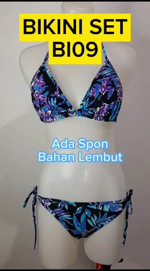 Bikini ikat BI09 motif, Bra ada spon dan bisa dilepas pasang, bawahan segitiga