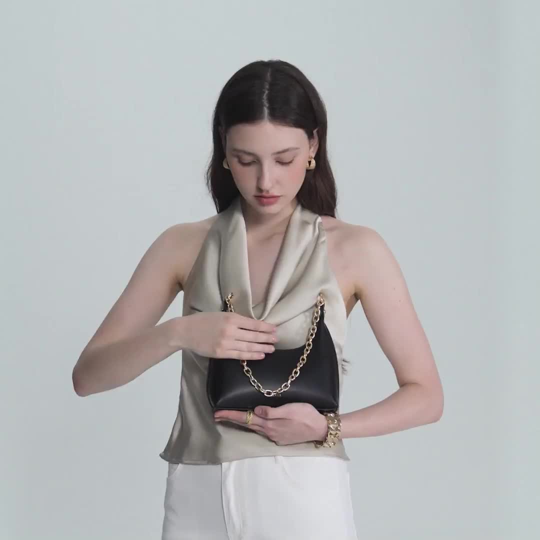 ZEVIA Velour Bag Tas Wanita Shoulder Bag Gianna Bag Tas Keranjang Tas Selempang Wanita Handbag Tas Korean Style Hitam Kulit Slingbag