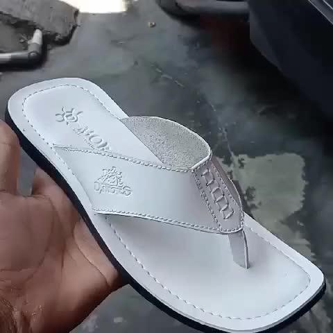 Sandal Sendal Jepit Pria big size Asli Kulit warna putih coklat muda hitam DMORS Shoes Model Casual Murah Berkualitas Outsoul Karet Anti Slip
