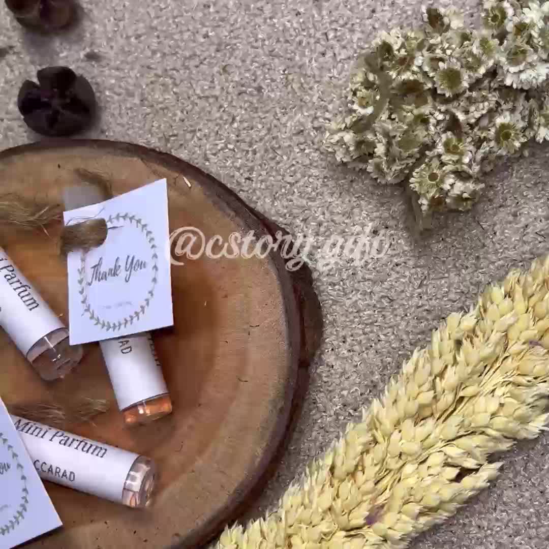 Souvenir 2ml Hang Tag Custom Nama Pernikahan Ulang Tahun Aqiqah