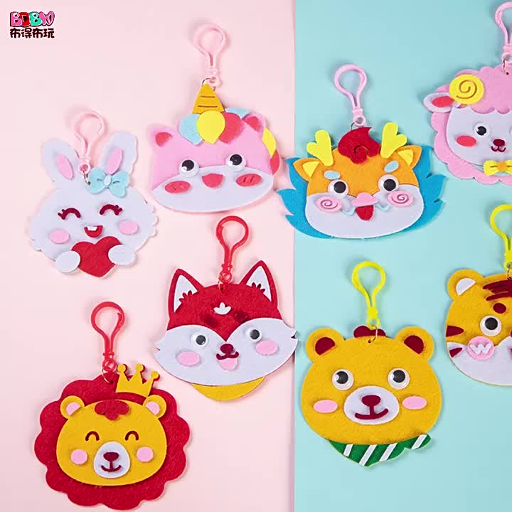 DIY GANTUNGAN BONEKA 2D - FANEL / Mainan Edukasi Prakarya membuat gantungan boneka