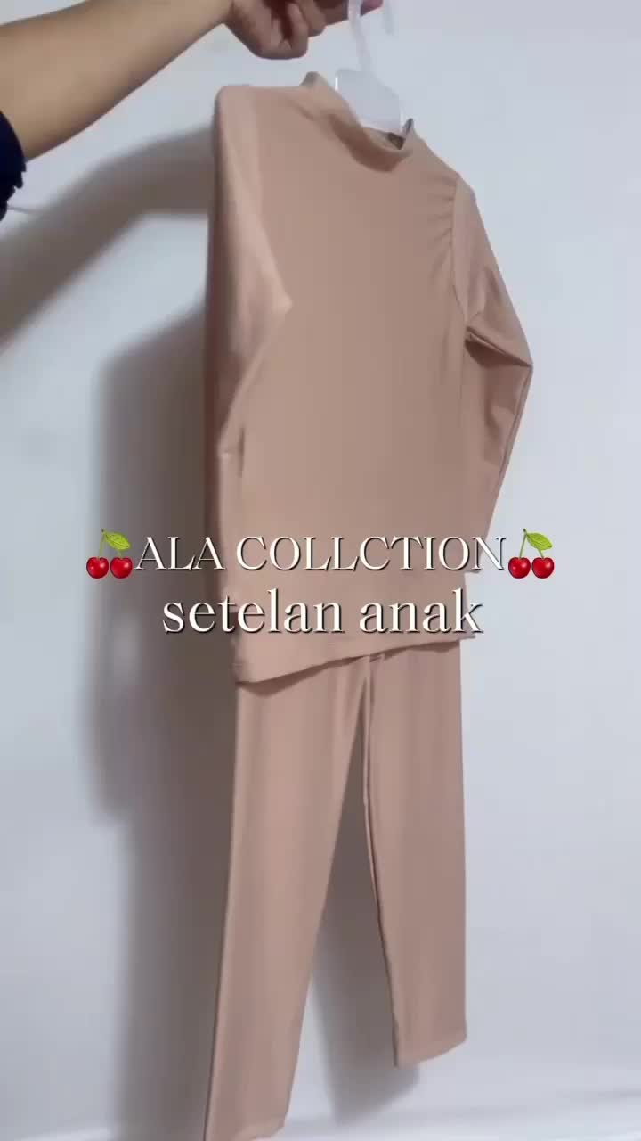 Setelan Anak Manset+Legging Usia 2-15 Tahun Spandek Jersey Perempuan