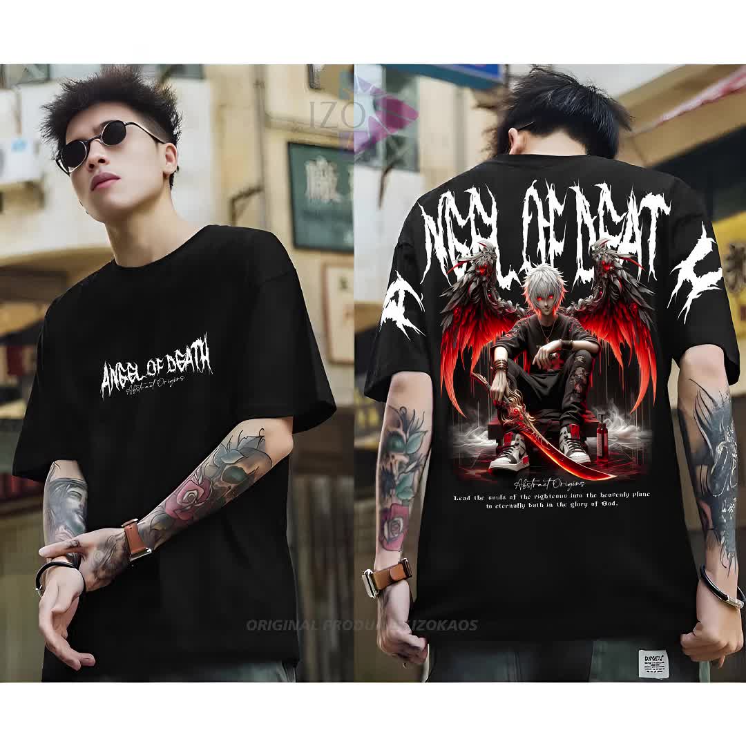 Baju Kaos Tshirt Distro Terbaru Gambar Sayap Malaikat Menyala Pakaian Cowok Cewek Keren Lengan Pendek Bahan Katun Combed30s Banyak Warna Motif Sablon Bergambar Simpel Cod