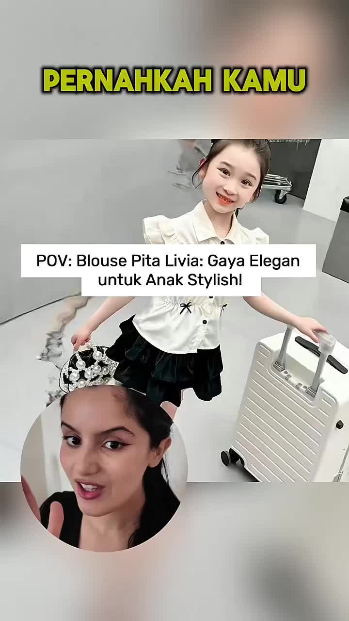 Blouse Pita Livia 1-10 Tahun - Atasan Anak perempuan Katun Linen | Blouse daily Anak Perempuan Korean Style