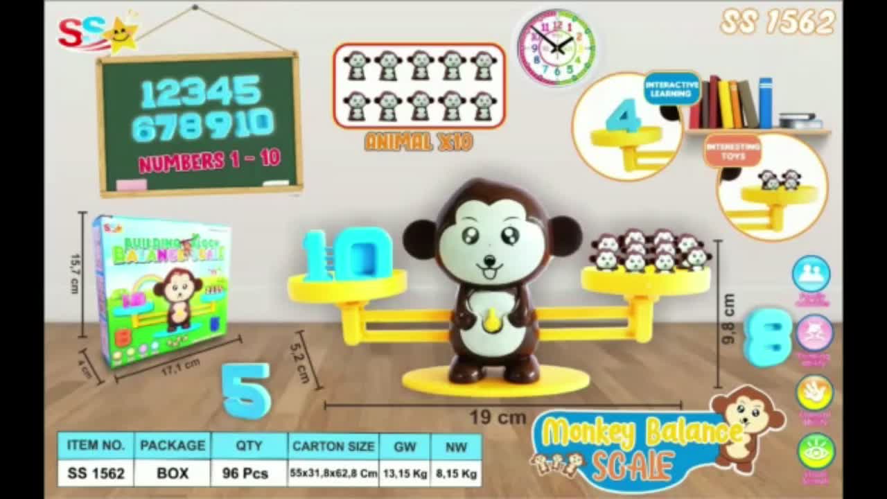 ( BISA COD ) PROMO Mainan Anak Monkey Balance Math Toy Belajar Berhitung Matematika / Mainan Edukasi Matematika Timbangan Anak / Mainan Anak Laki Laki / Mainan Anak Perempuan SNI Murah