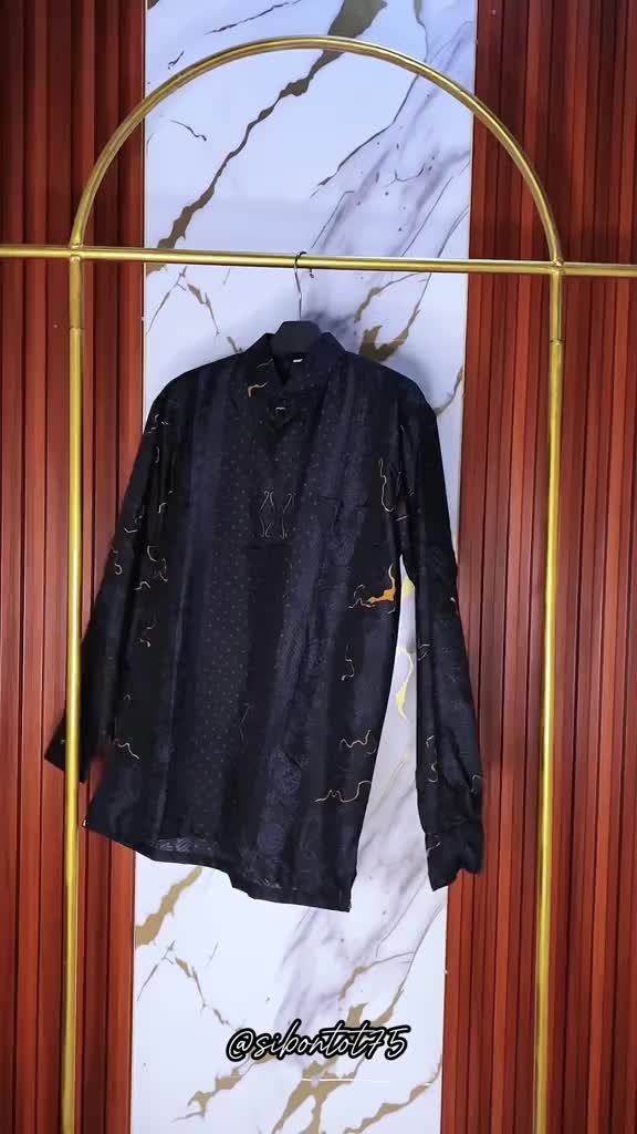 Kemeja Batik Pria Lengan Panjang Motif RAHWANA BIRU 100% Katun Prima Printing Pekalongan - Ukuran M-L-XL-XXL - Baju, Keren