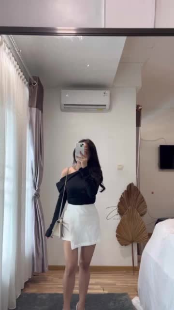 [ESME] Seren top / Atasan wanita one shoulder lengan panjang