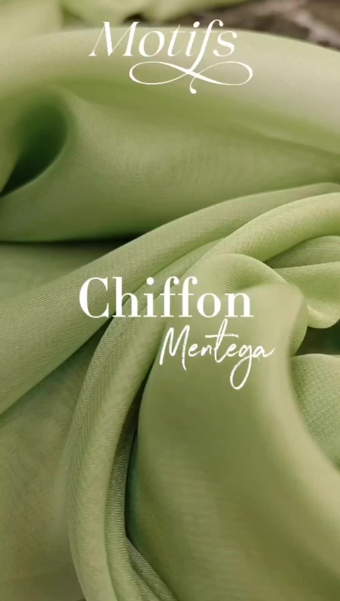 MOTIFS - ( HARGA 0.5 METER ) CHIFFON MENTEGA POLOS - SIFON POLOS