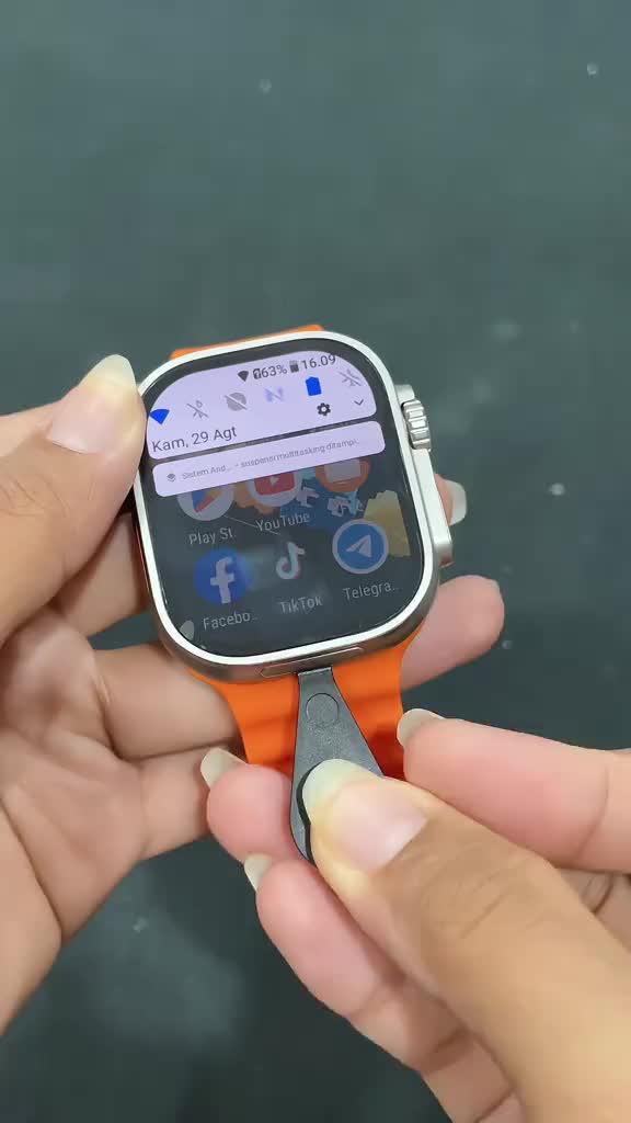 Smartwatch Jam Tangan Pintar Android 5G DTNO.1 Kamera Putar 5 MP - SIM CARD WIFI Hotspot Menelepon Video Call Play Store Fitur Kesehatan Fitur Olahraga Bluetooth Jam