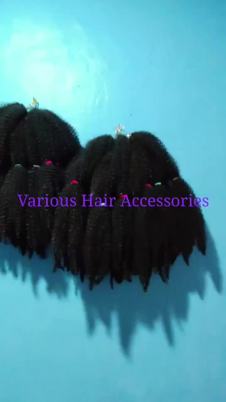 Rambut Sambung Afro Curl Rambut Sambung Kinky Keriting Over Curl Rambut African Style Various Hair Accessories Black