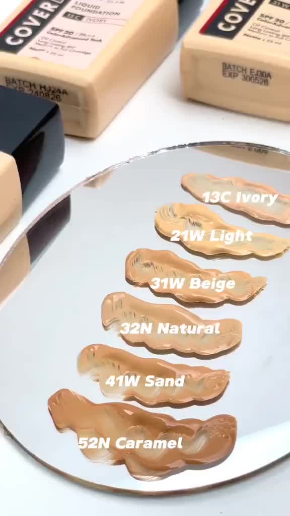 OMG OH MY GLAM LIQUID FOUNDATION COVERLAST OIL CONTROL FULL COVERAGE SPF 20 PA++